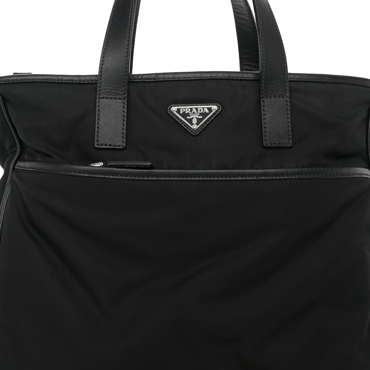 Tessuto Nylon Saffiano Tote Black