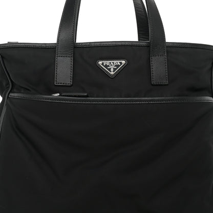 Prada Tessuto Nylon Saffiano Tote Black 7 of 10