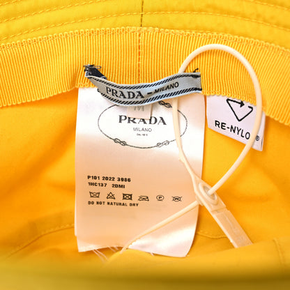 Prada Re-Nylon Triangle Womens Bucket Hat M Giallo 8 of 8