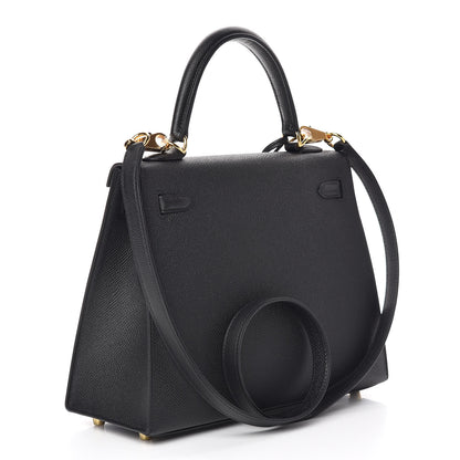Hermes Epsom Kelly Sellier 25 Black 3 of 35