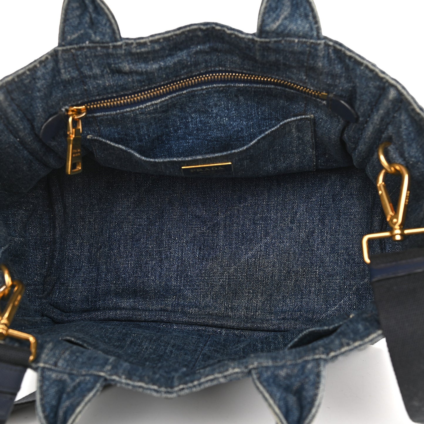 Denim Small Logo Tote Avio