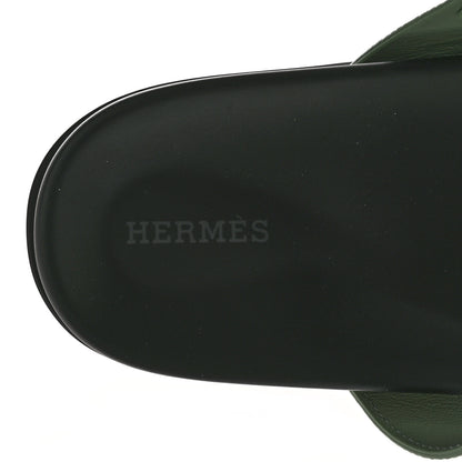 Hermes Epsom Womens Chypre Sandals 38 Vert Jade 7 of 8