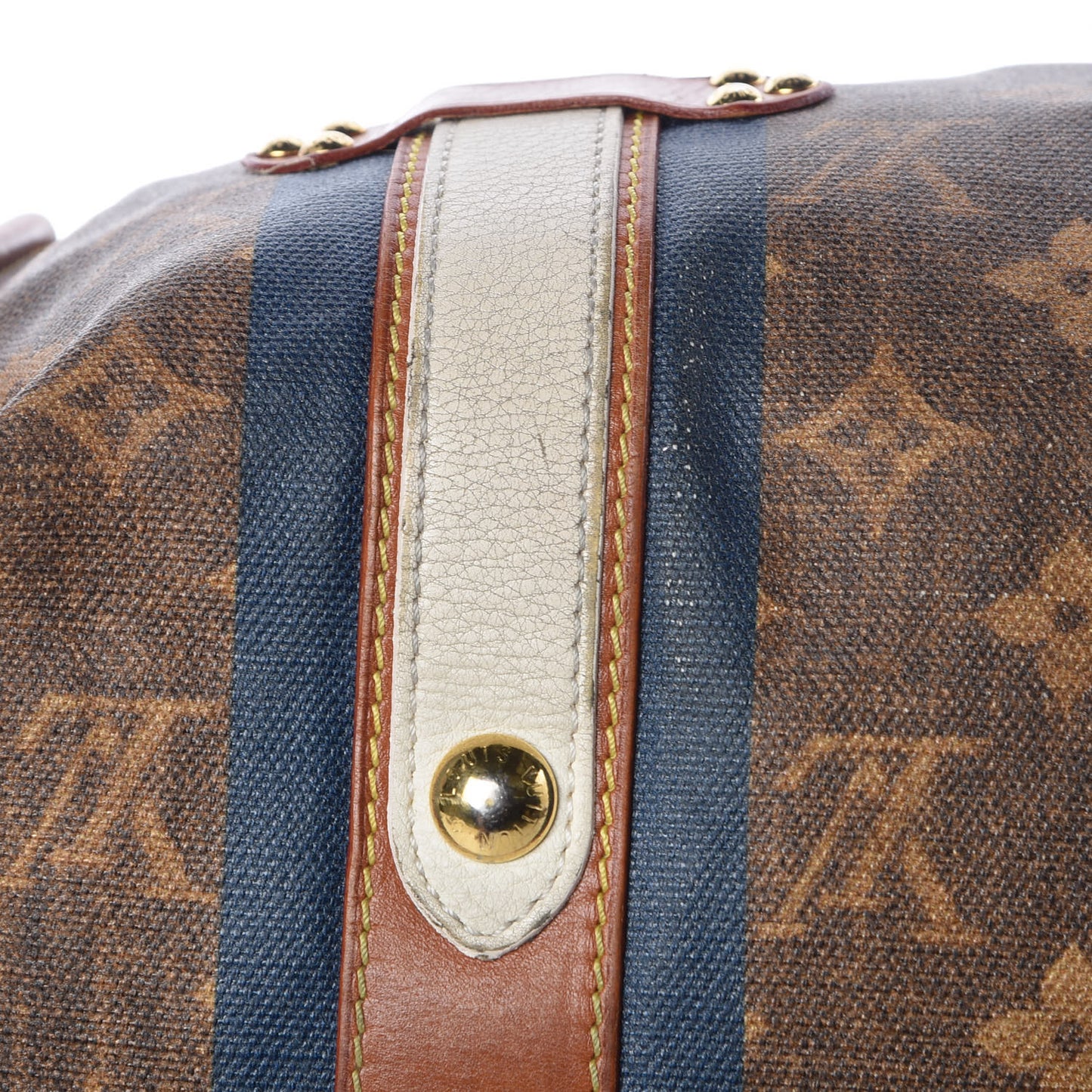Monogram Rayures Tisse Sac GM Blue