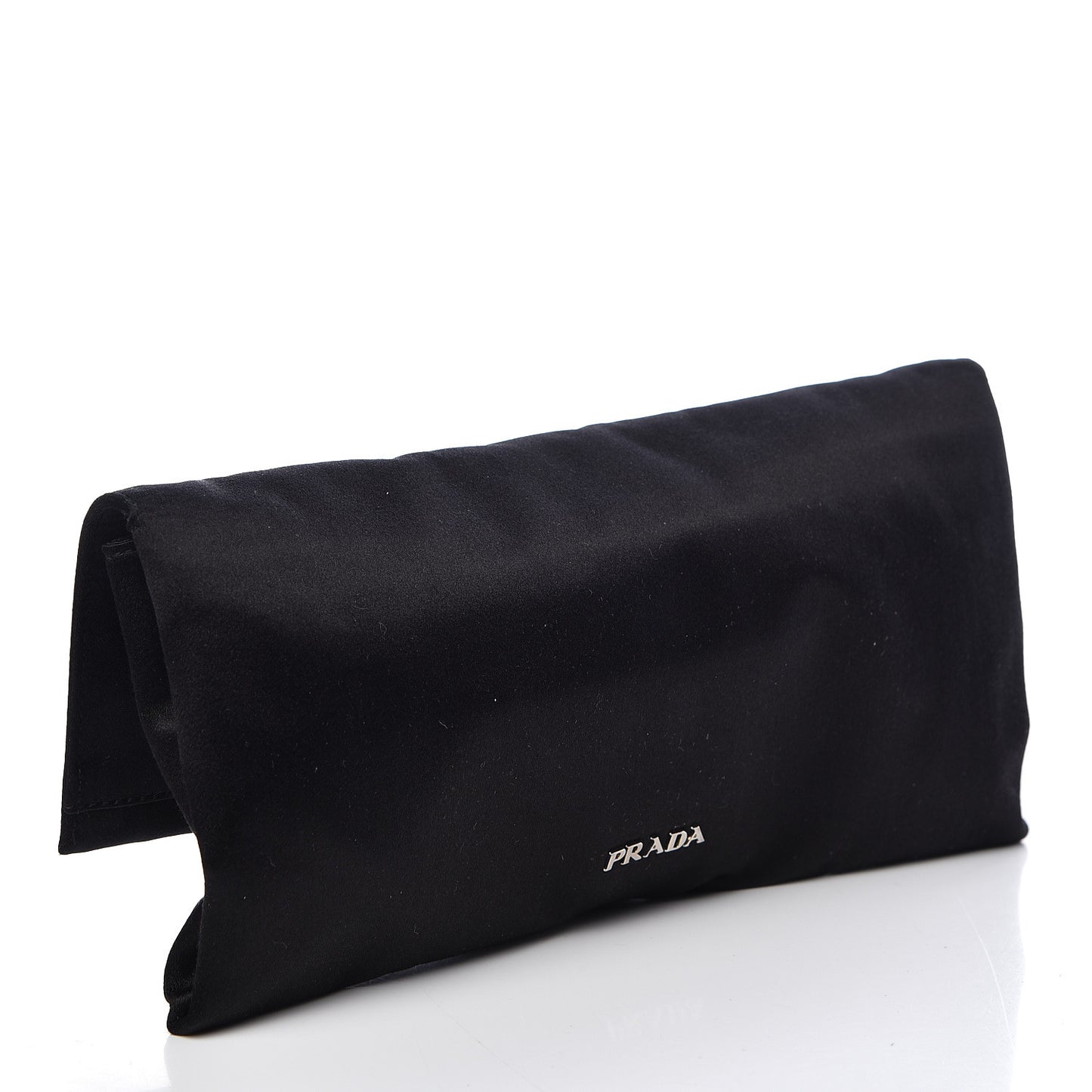 Satin Crystal Clutch Black