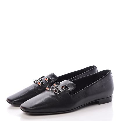 Hermes Goatskin Subtil Ballet Flats 37 Black 3 of 8