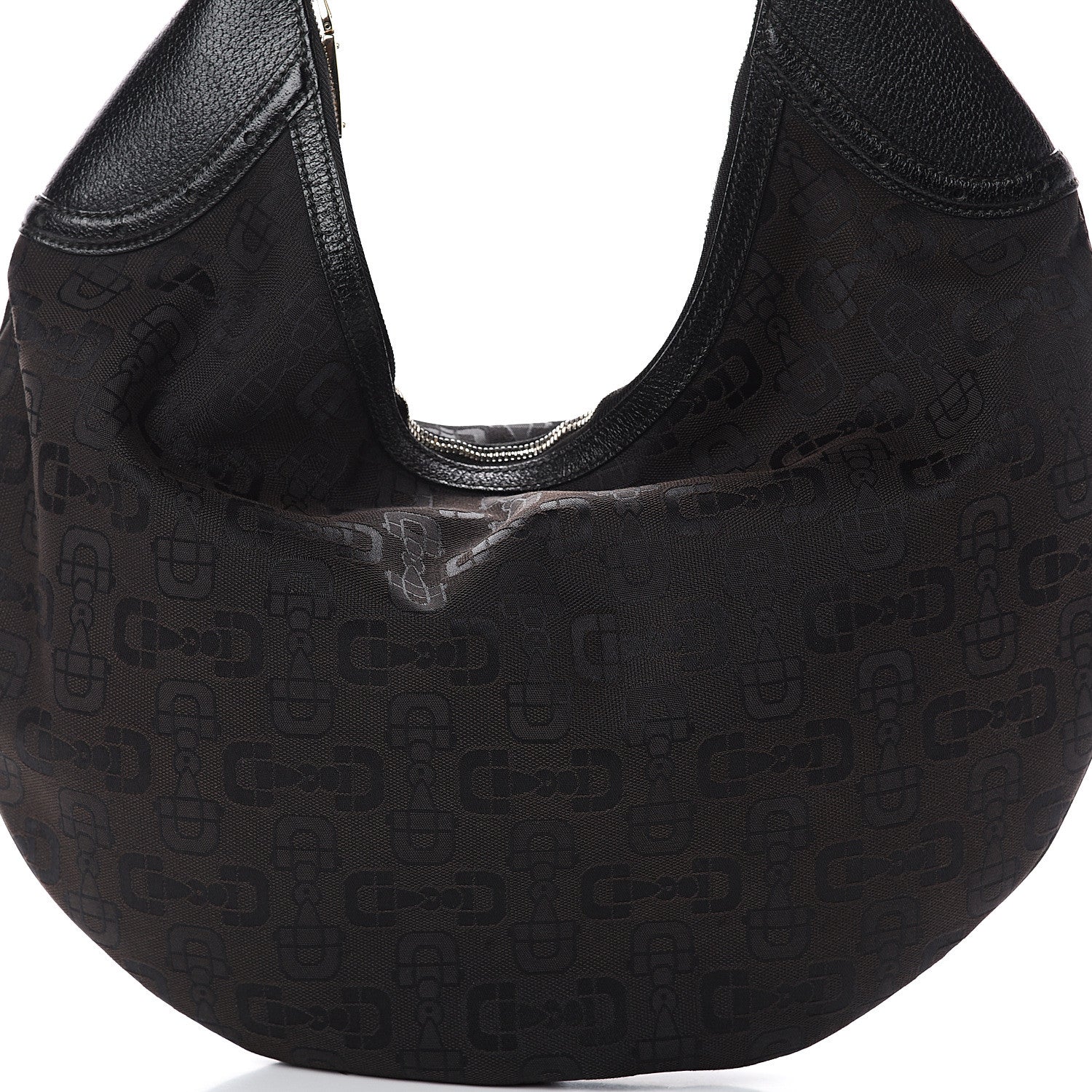 Gucci Canvas Horsebit Glam Hobo Dark Brown 6 of 8
