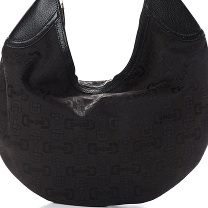 Gucci Canvas Horsebit Glam Hobo Dark Brown 6 of 8