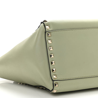 Valentino Garavani Vitello Small Rockstud Double Handle Tote Green Tea Sorbet 10 of 13