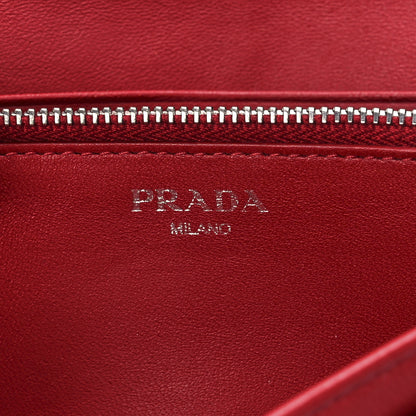 Prada Nappa Gaufre Continental Wallet Fuoco 6 of 13