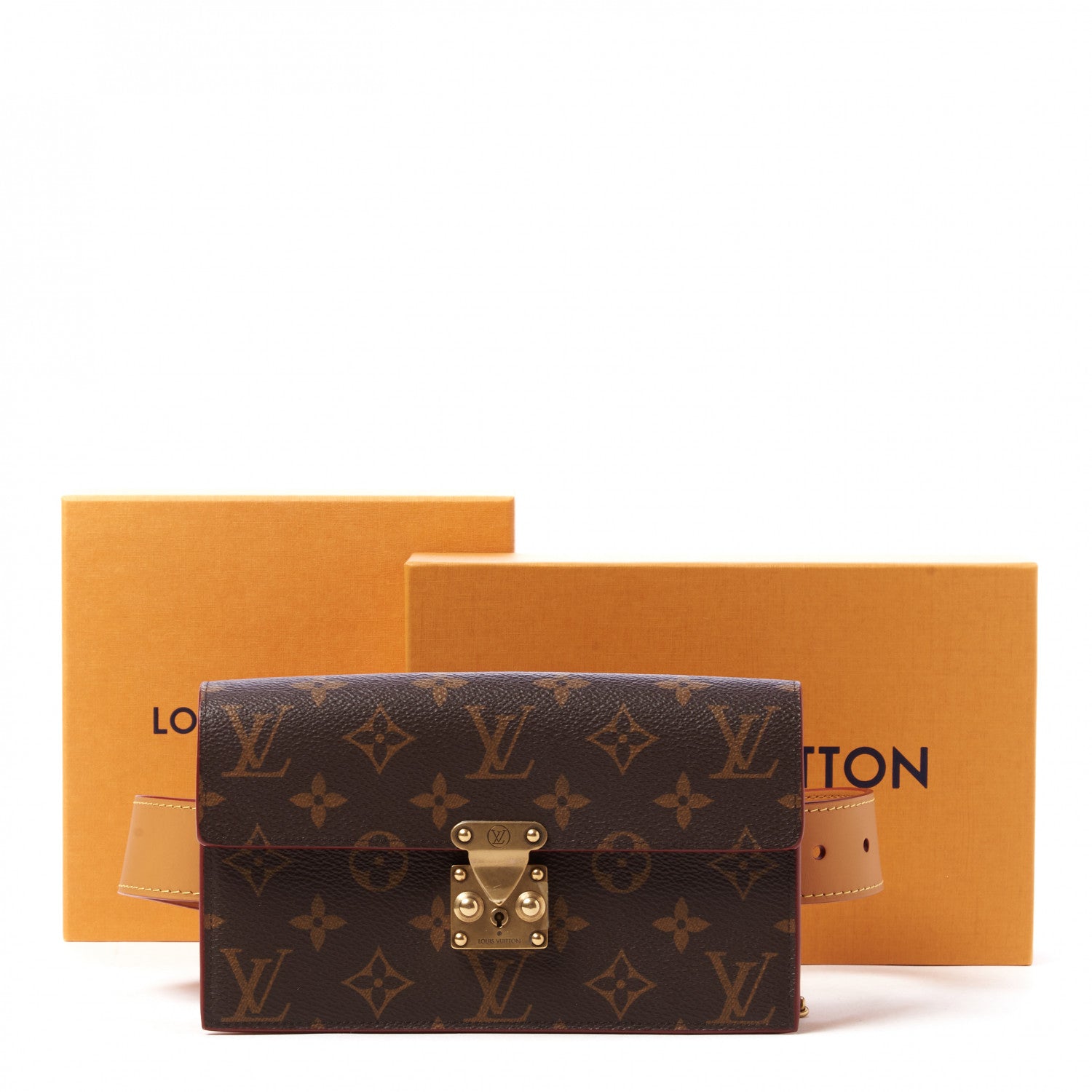 Louis Vuitton Monogram S Lock Belt Pouch MM 9 of 9