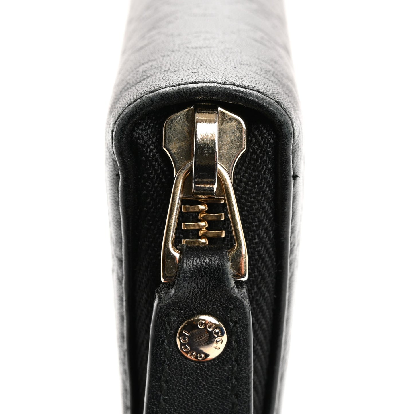 Microguccissima Zip Around Wallet Black