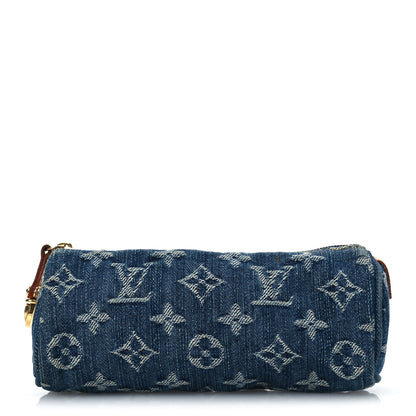 Louis Vuitton Monogram Denim Speedy GM Pochette Case 1 of 7