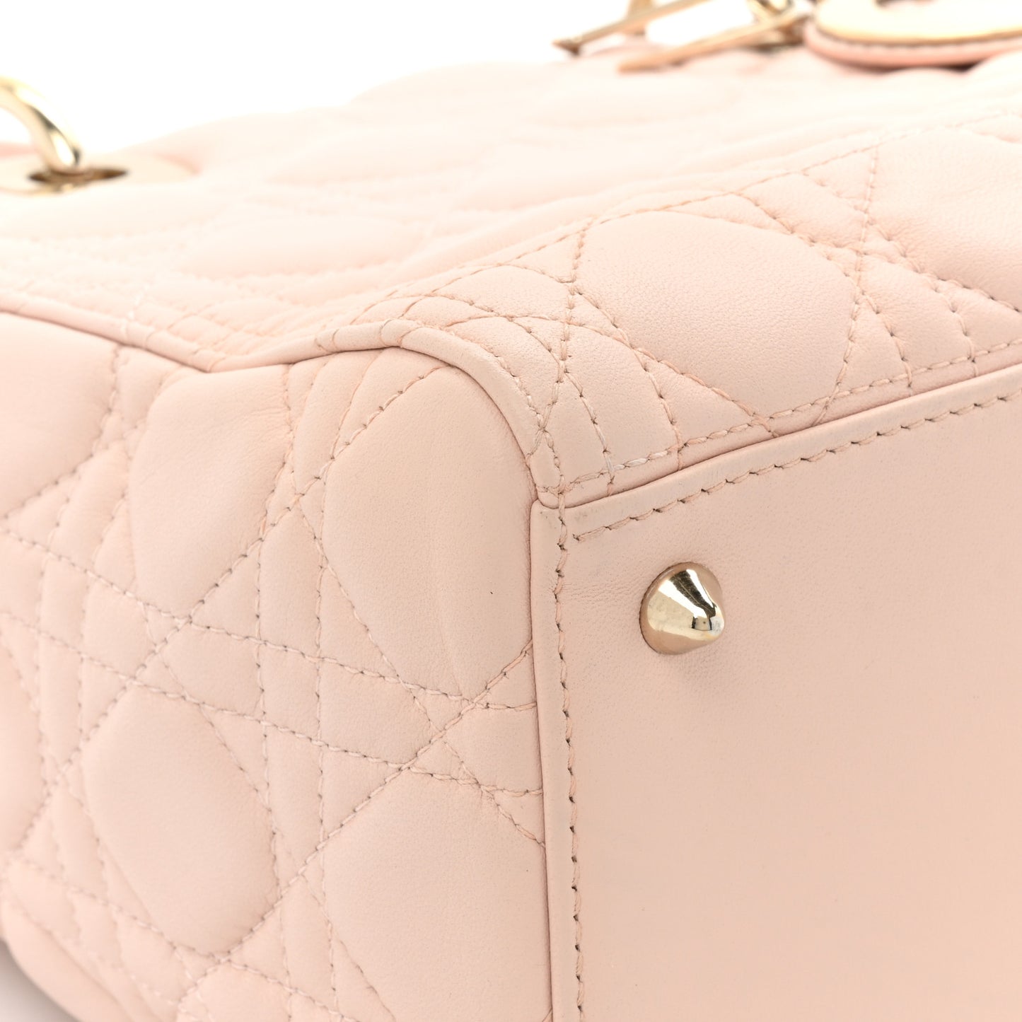 Lambskin Cannage Medium Lady Dior Light Pink