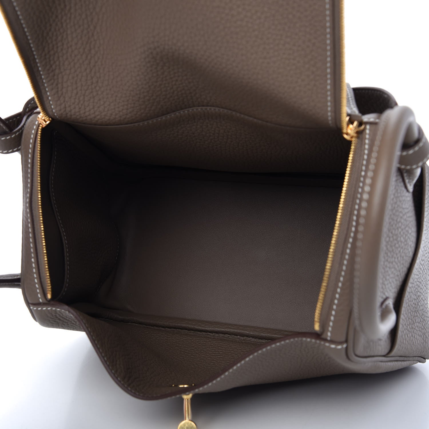 Hermes Taurillon Clemence Lindy 26 Etoupe 5 of 11