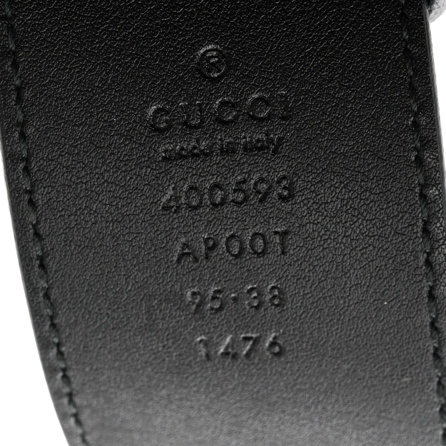 Gucci Calfskin Double G 40mm Belt 95 38 Black 3 of 5