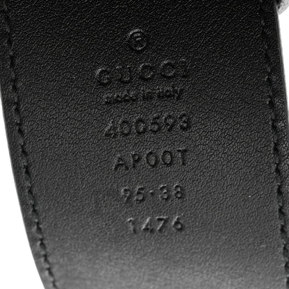 Gucci Calfskin Double G 40mm Belt 95 38 Black 3 of 5