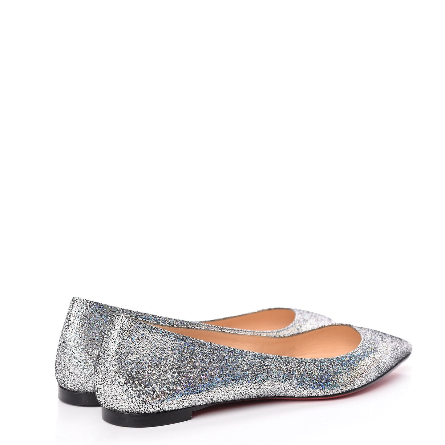 Metallic Nappa Ballalla Flats 36 Silver