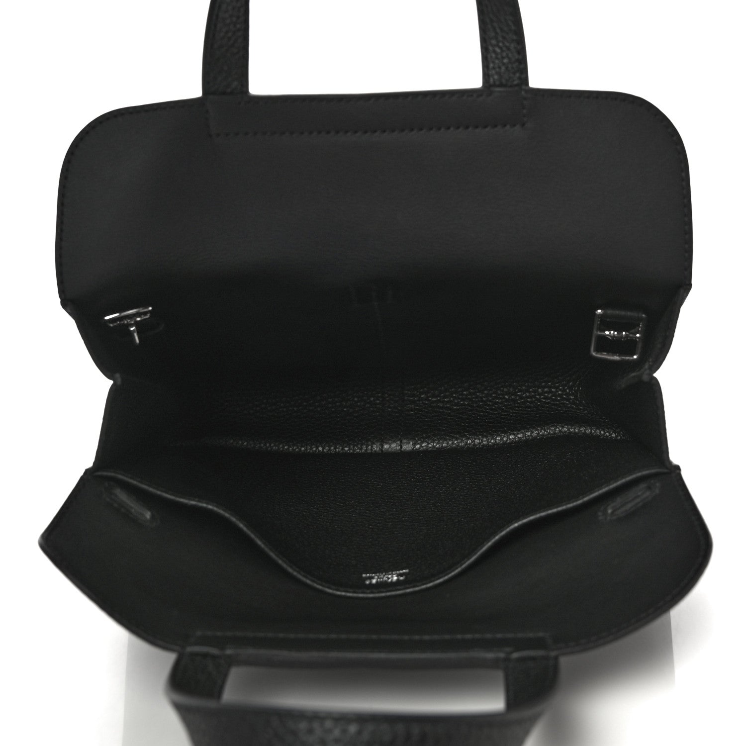 Hermes Taurillon Clemence Halzan 25 Black 5 of 10