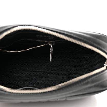 Prada Soft Calfskin Diagramme Camera Bag Black 5 of 9