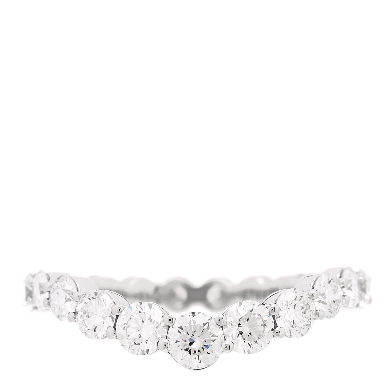 Harry Winston Platinum Diamond Truly Wedding Band Ring 50 5.5 1 of 6