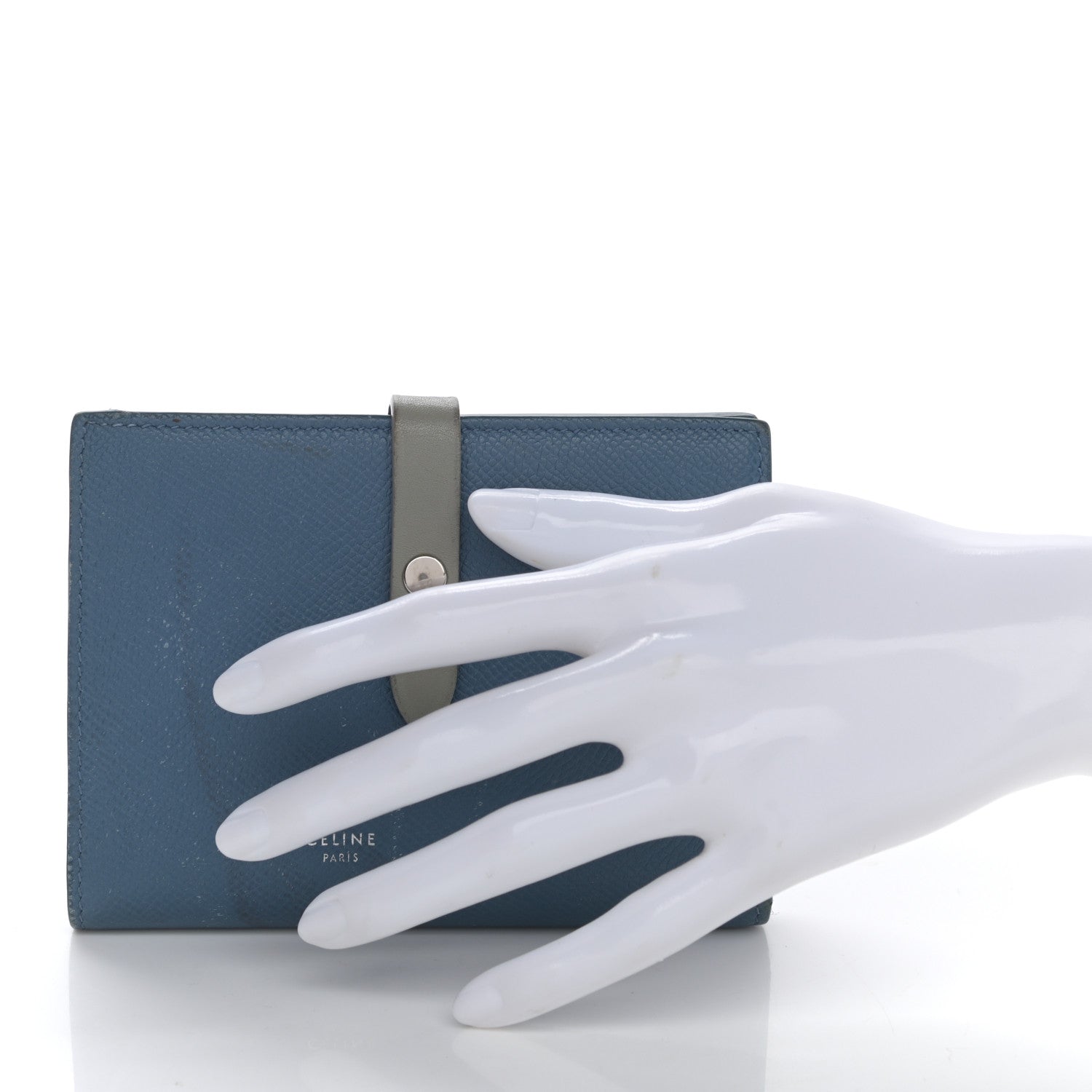 Celine Grained Calfskin Medium Multifunction Strap Wallet Cloud 2 of 11