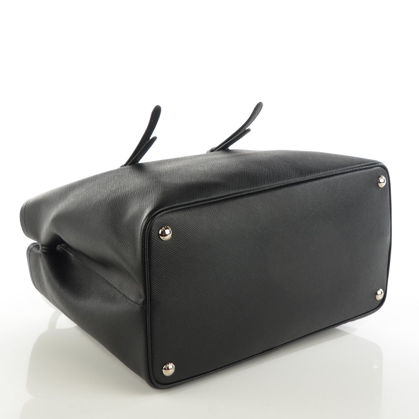 Saffiano Cuir Double Handle Tote Black