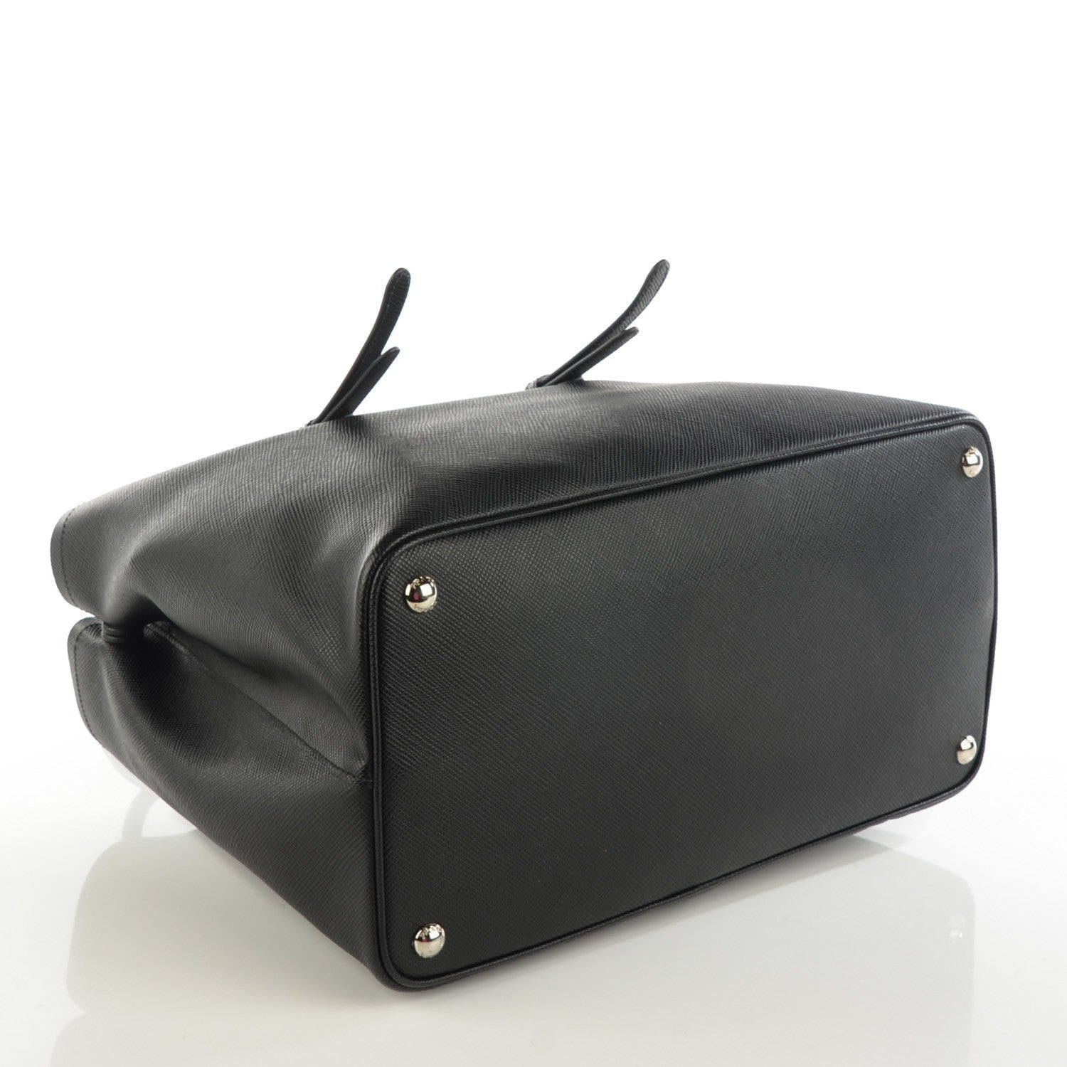 Prada Saffiano Cuir Double Handle Tote Black 4 of 7