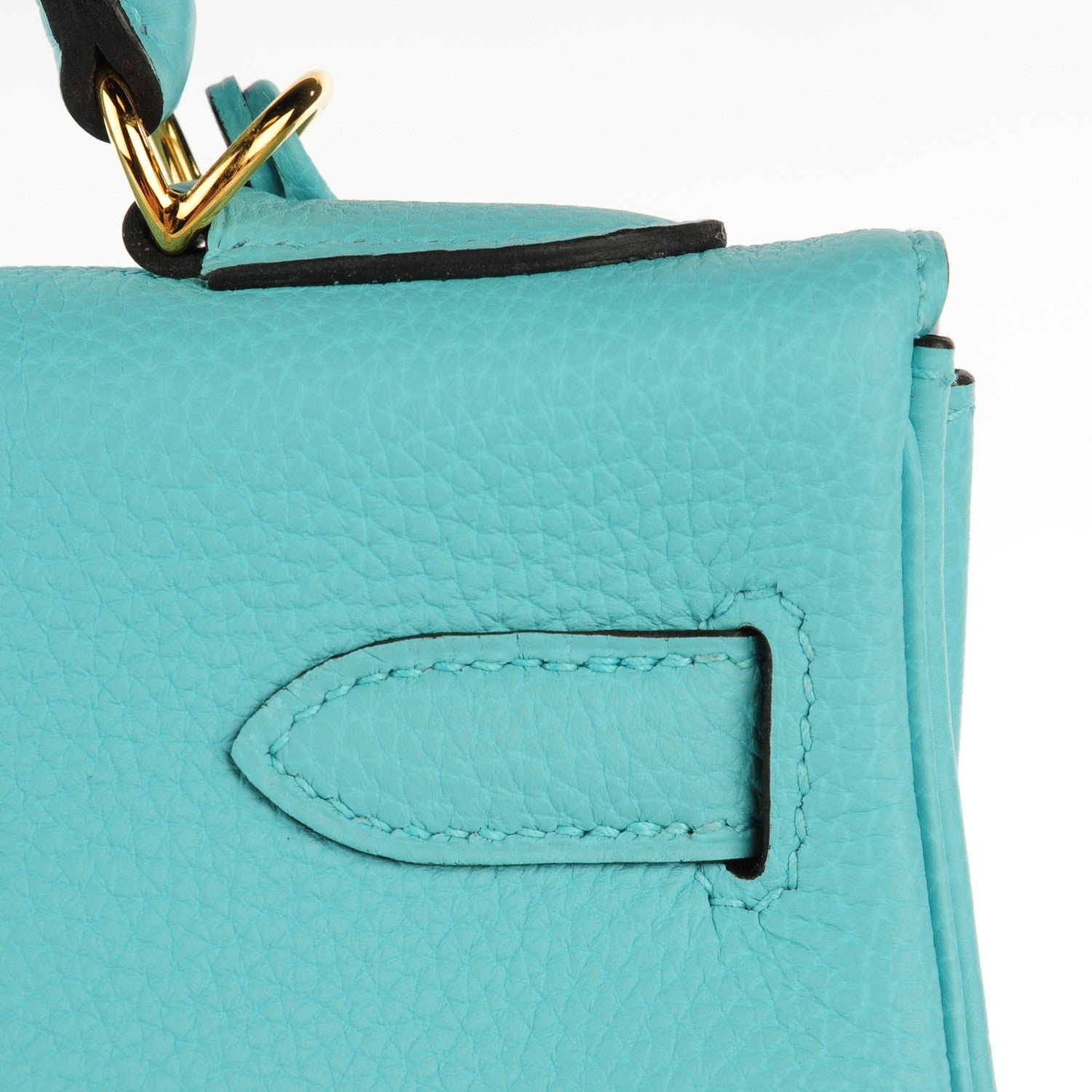 Hermes Togo Kelly Retourne 32 Bleu Atoll 22 of 24