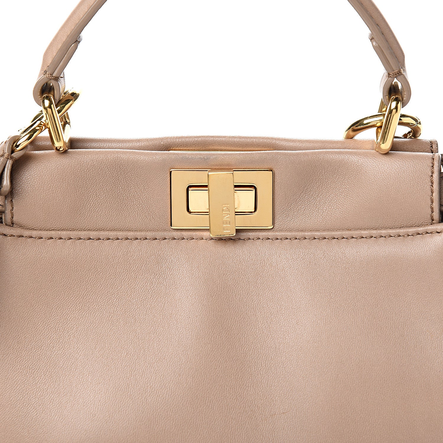Fendi Nappa Mini Peekaboo Iconic Satchel Ratmusquet 11 of 11
