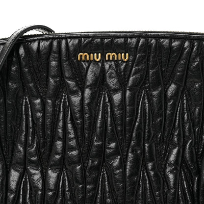 Miu Miu Nappa Matelasse Lux Shoulder Bag Black 14 of 19