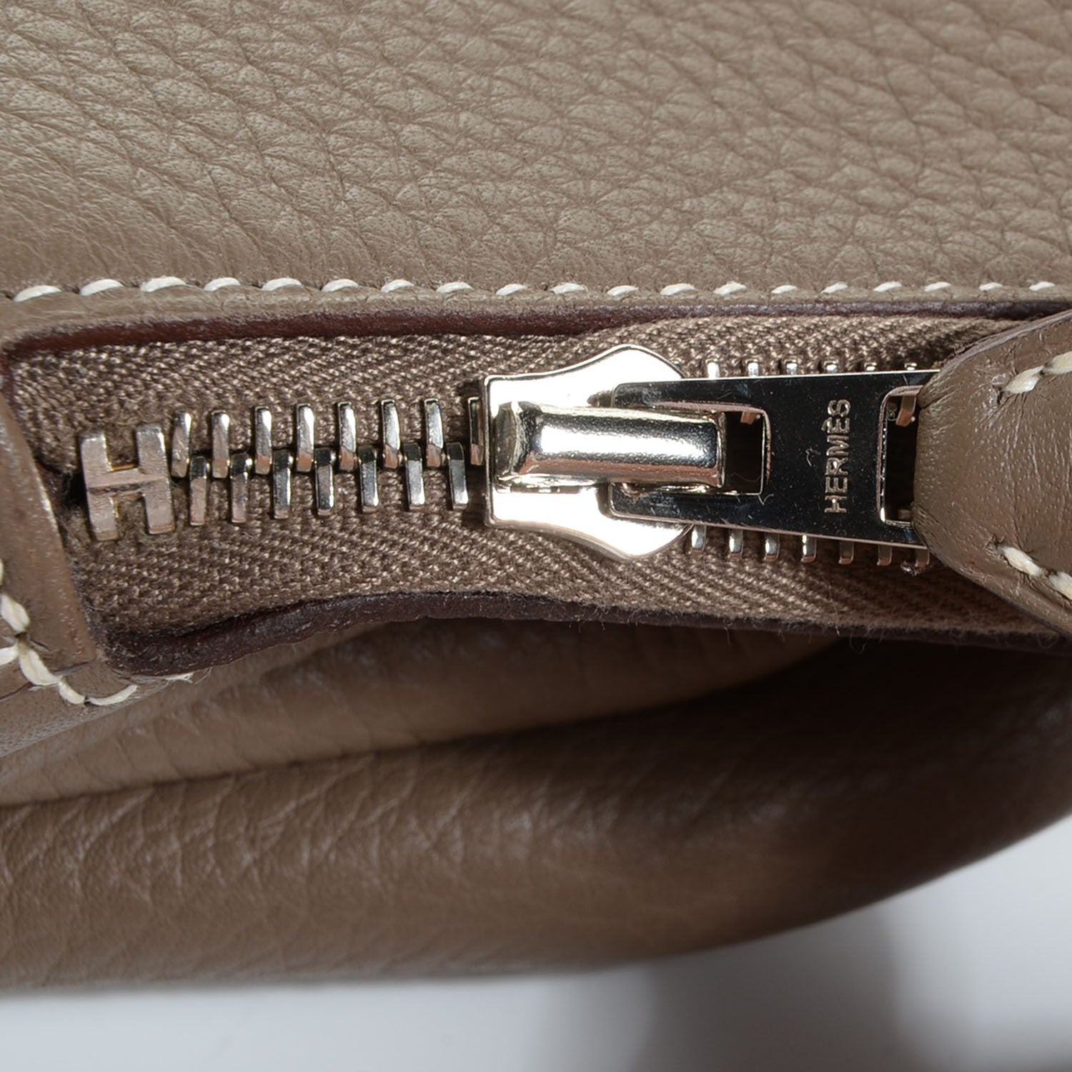 Hermes Taurillon Clemence Sac De Voyage Bolide 47 Etoupe 13 of 17
