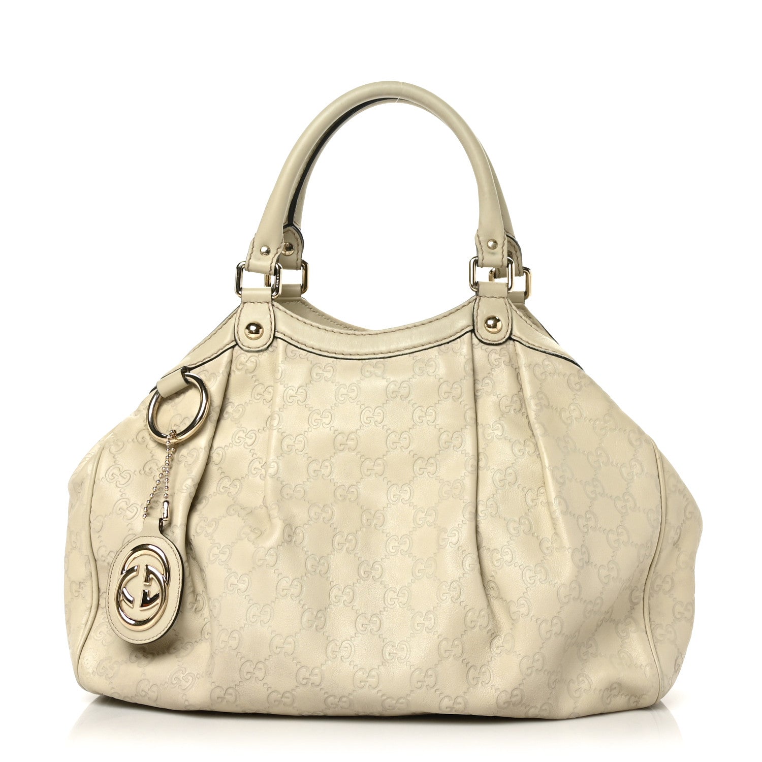 Gucci Guccissima Medium Sukey Tote Mystic White 1 of 10