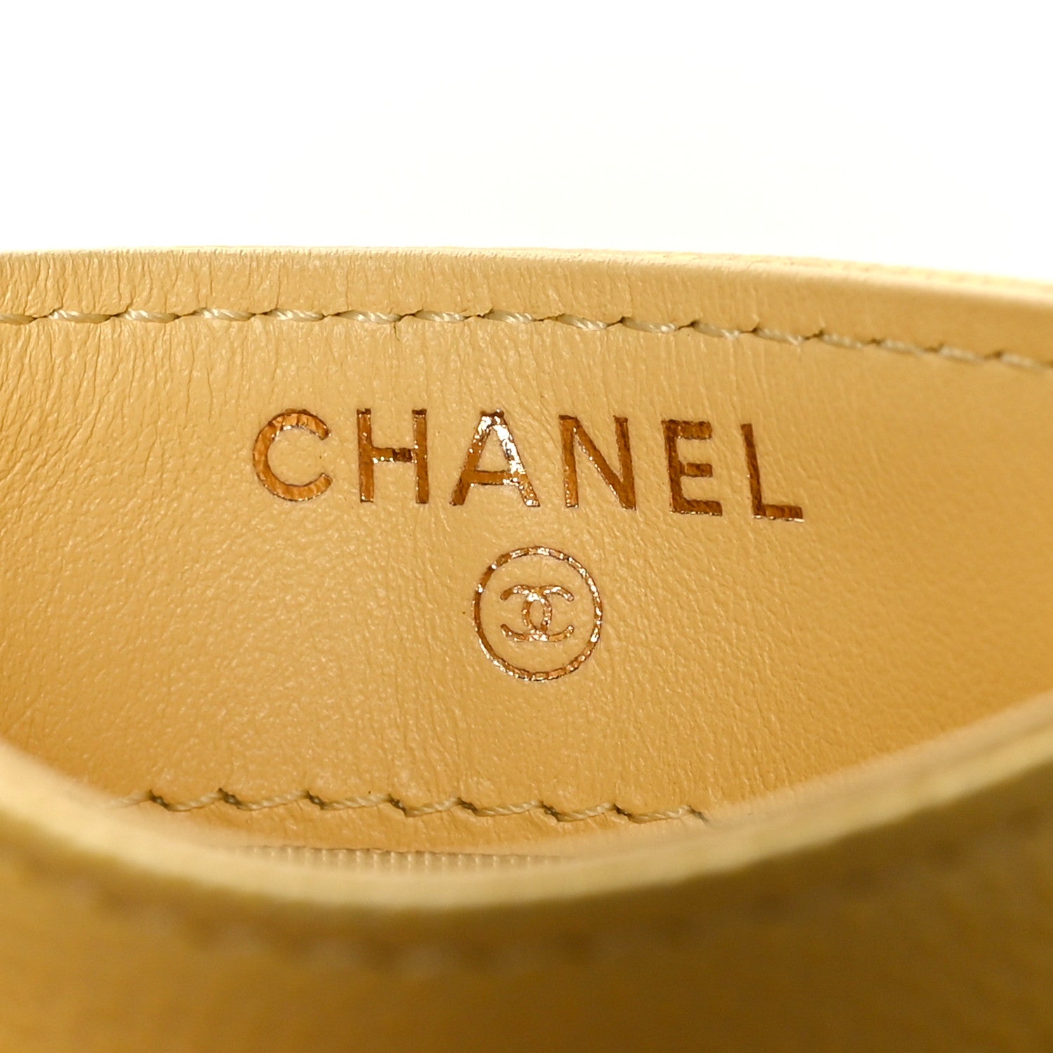 Chanel Caviar Quilted Card Holder Yellow 6 of 10