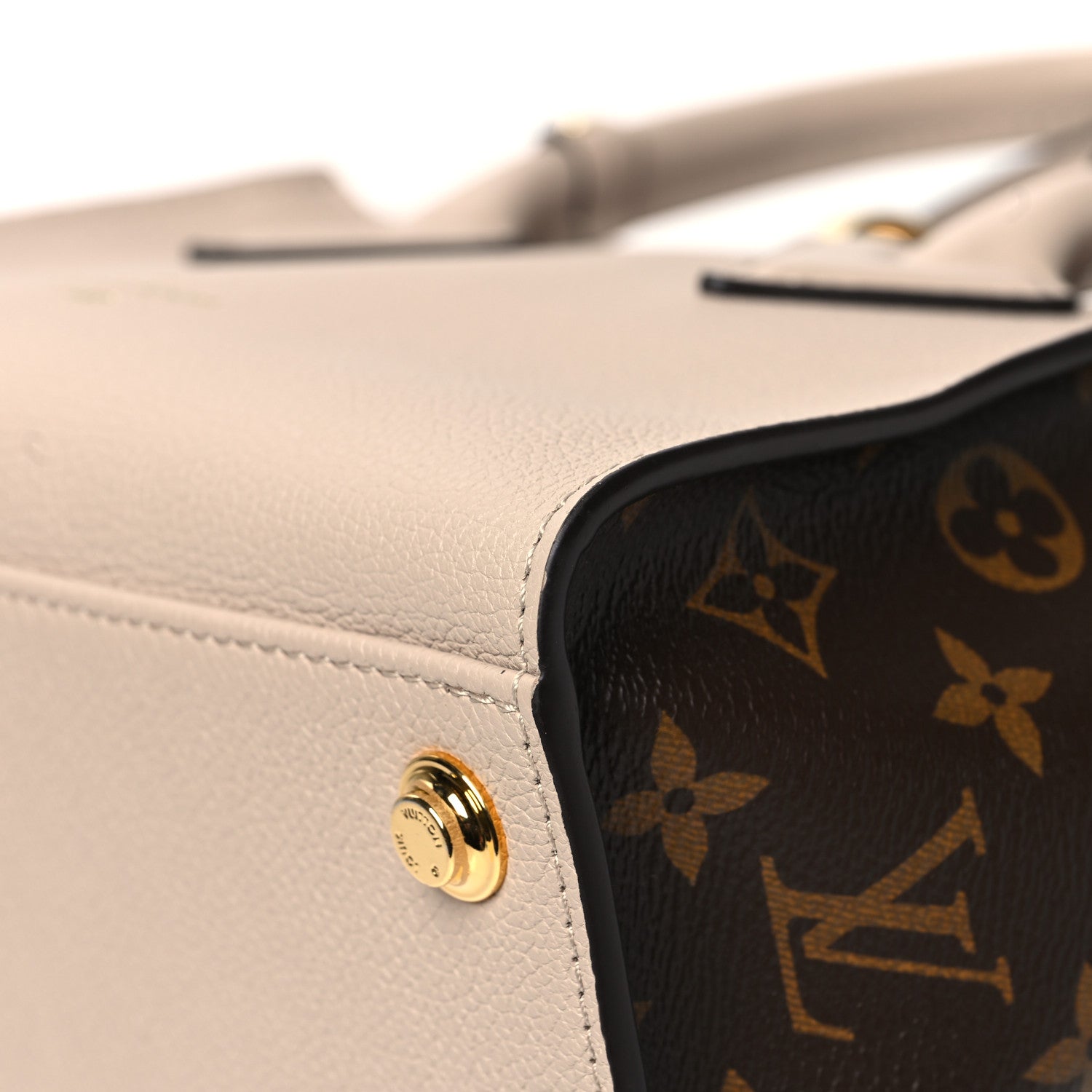 Louis Vuitton Calfskin Monogram On My Side PM Greige 9 of 11