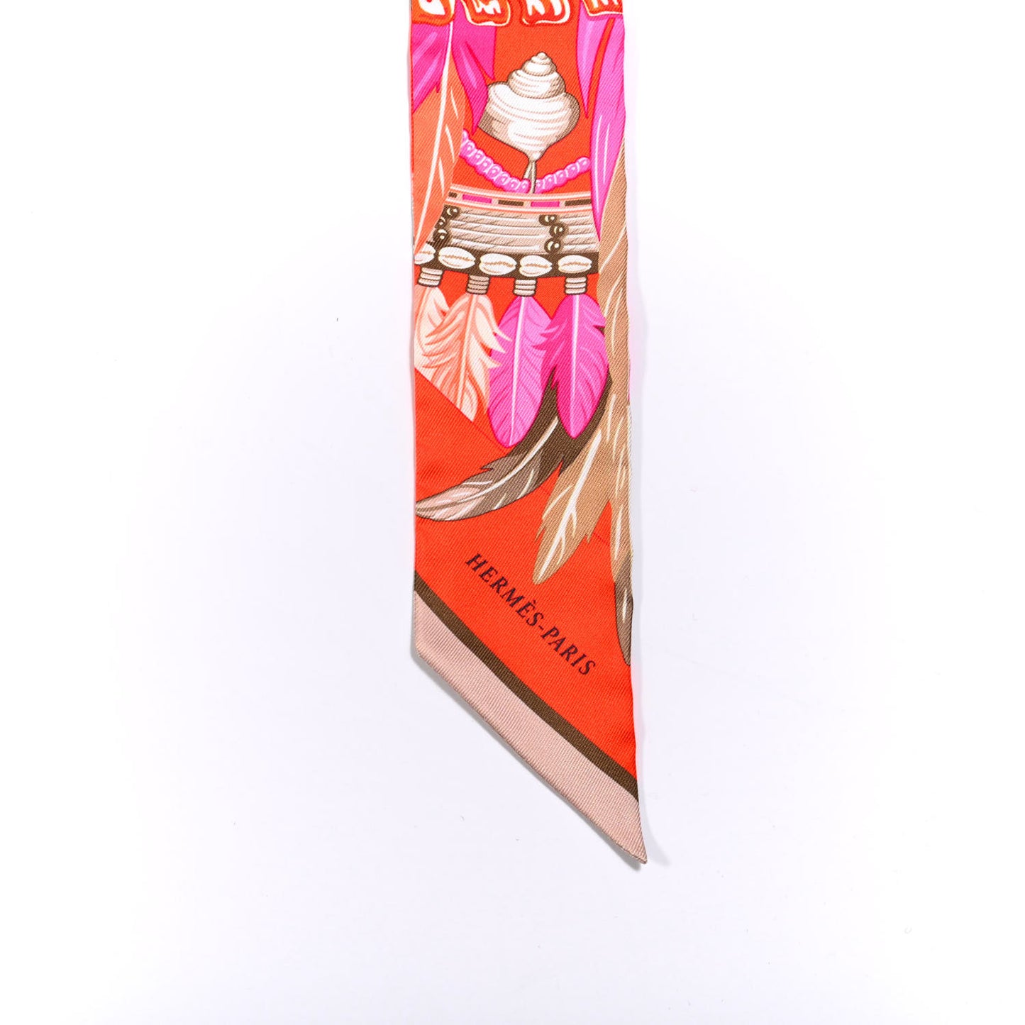 Silk La Danse Pacifique Twilly Orange Fuchsia Kaki