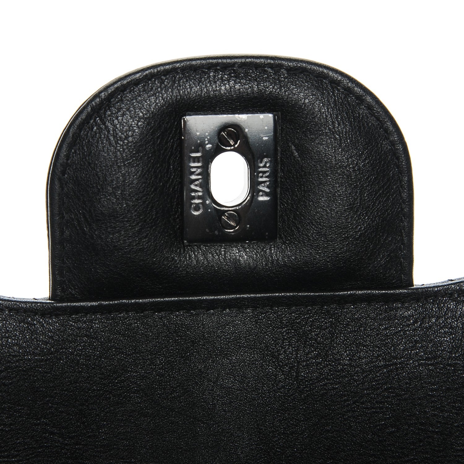 Chanel Crumpled Calfskin Quilted Jumbo Double Flap So Black 5 of 8