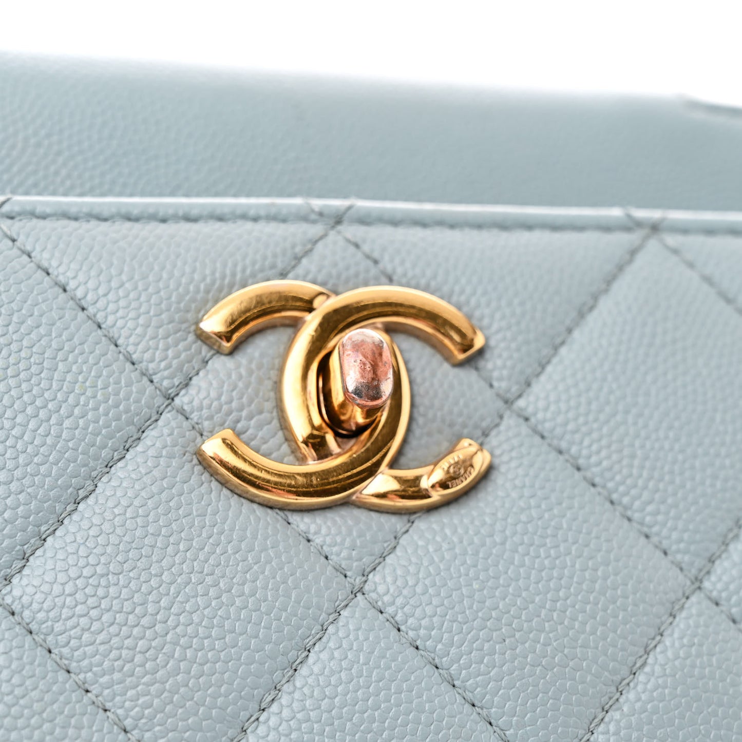Caviar Quilted Small Business Affinity Flap Blue