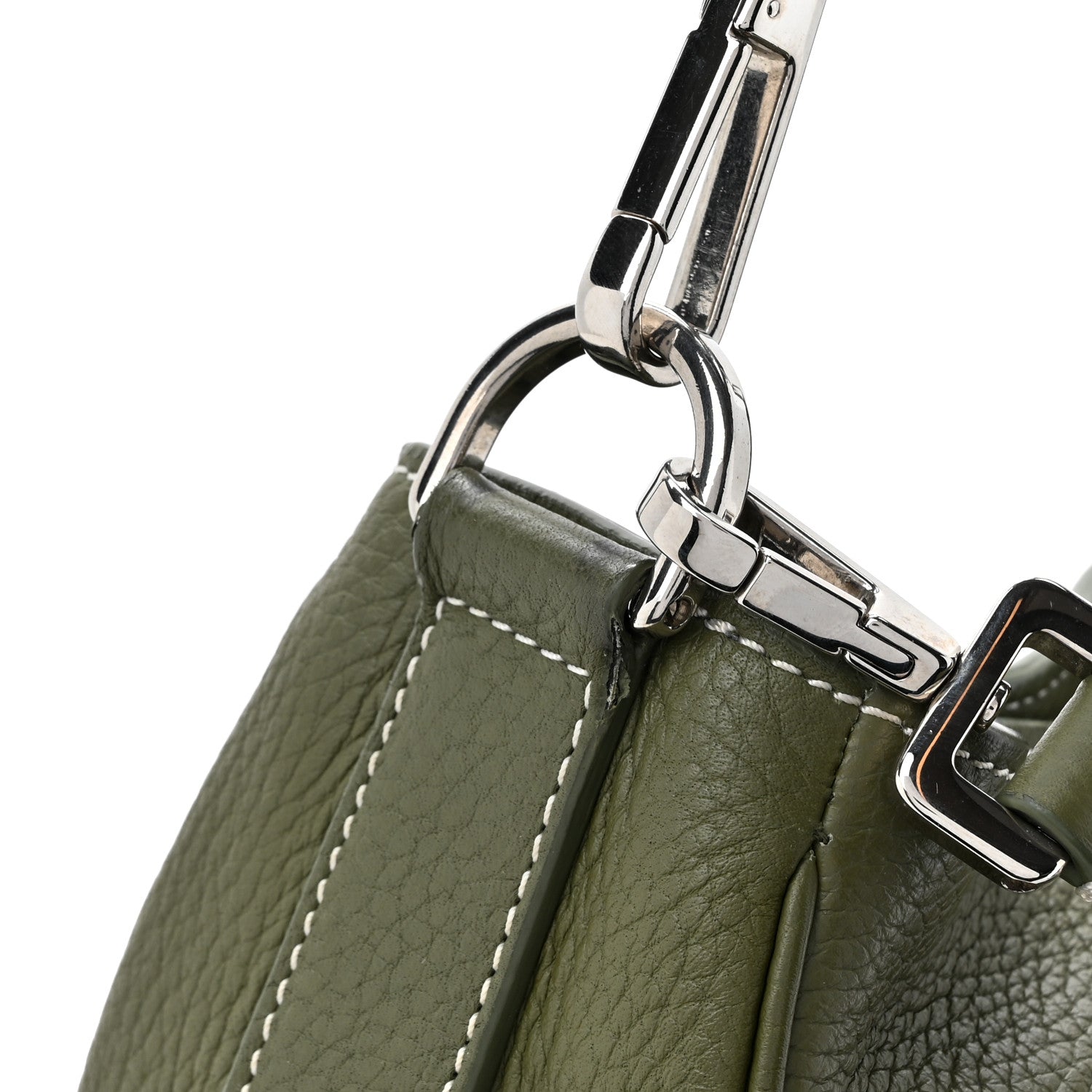 Christian Dior Grained Calfskin Mini Soft Saddle Bag Olive 11 of 14