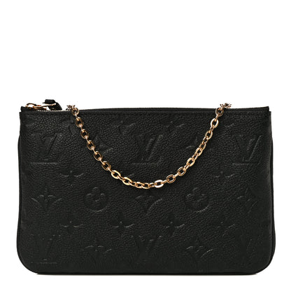 Louis Vuitton Empreinte Double Zip Pochette Black 1 of 11