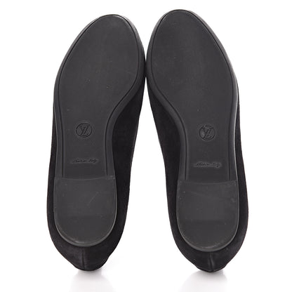 Louis Vuitton Suede Monogram Uniformes Ballet Flats 36.5 Black 7 of 11