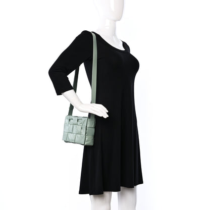 Bottega Veneta Paper Calfskin Maxi Intreccio Cassette Crossbody Bag Sage 2 of 9