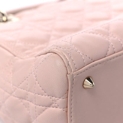 Christian Dior Lambskin Cannage Medium Lady Dior Rose Poudre 10 of 17