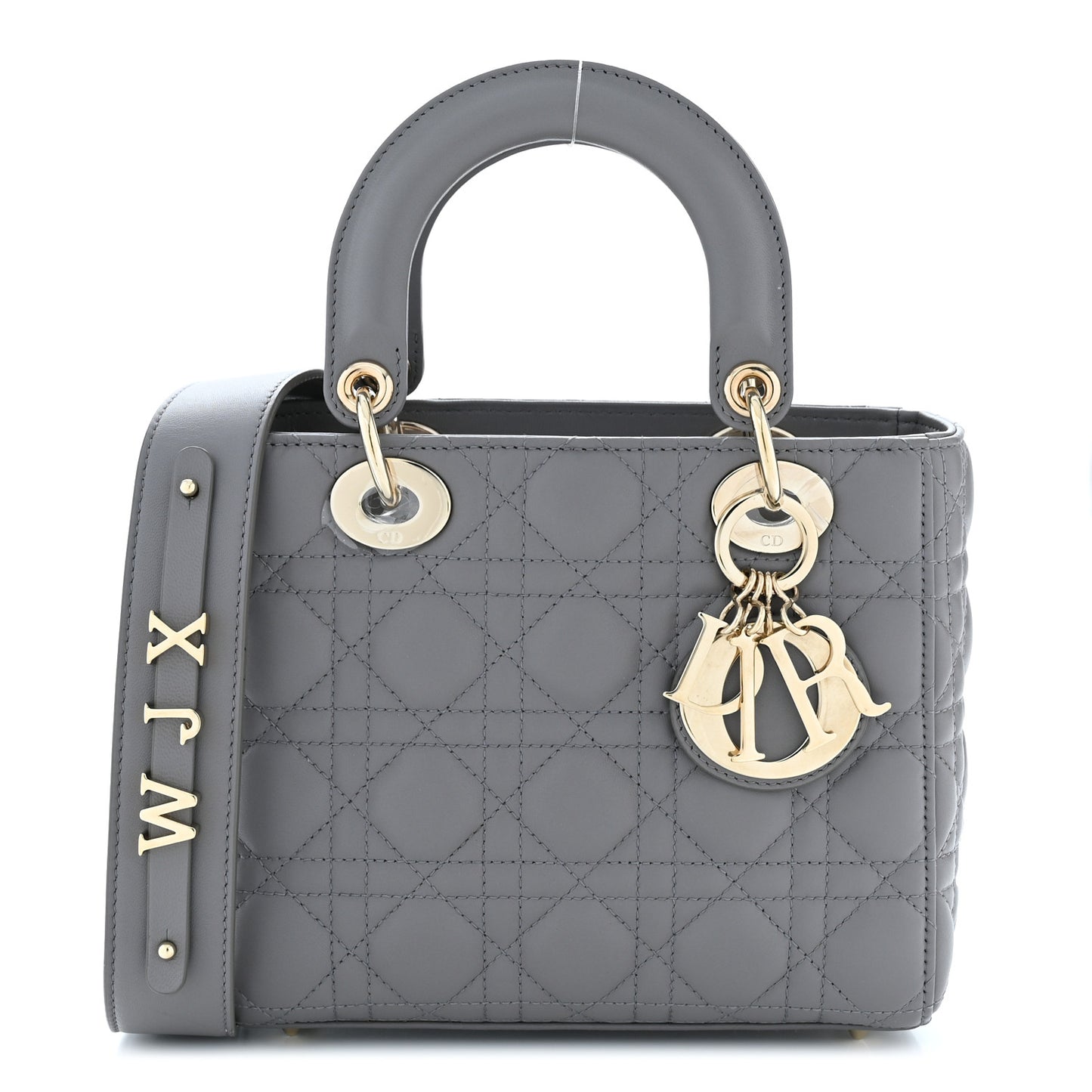 Lambskin Cannage Small My ABC Dior Lady Dior Grey