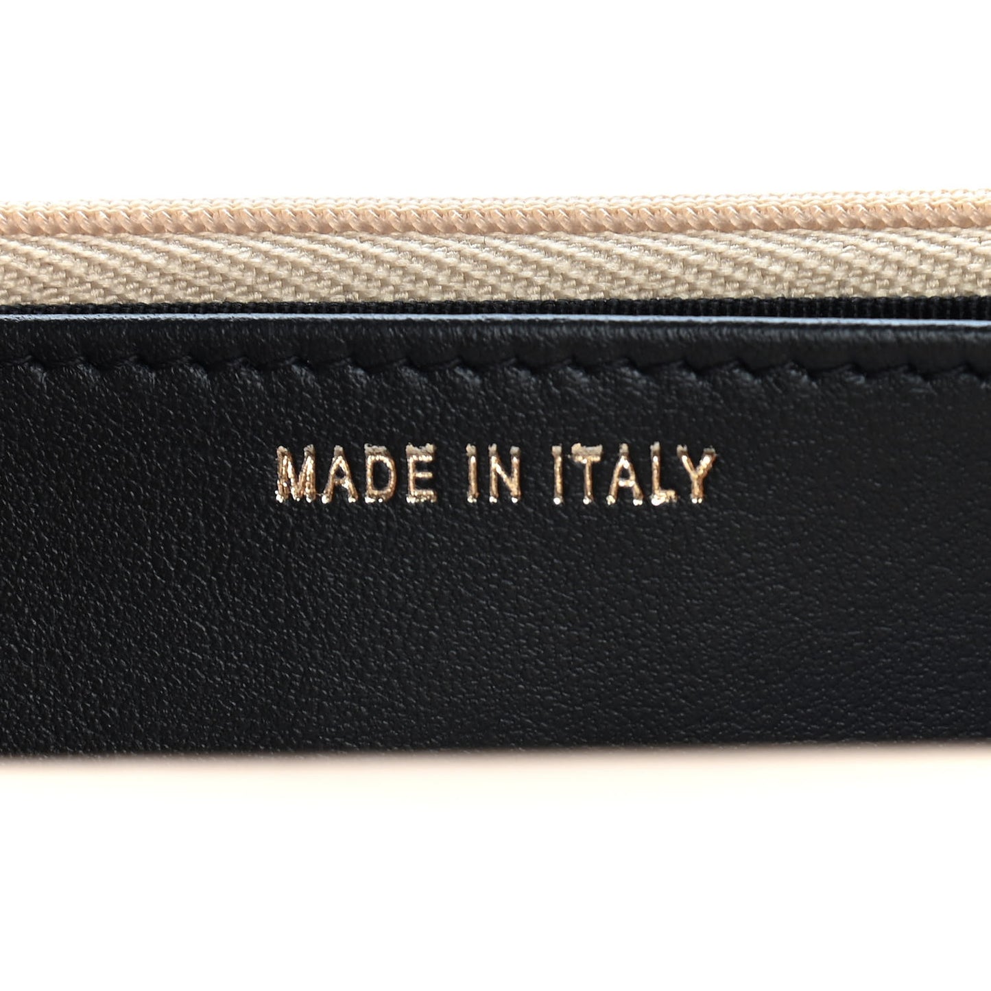 Hammered Metallic Calfskin Quilted Wallet On Chain WOC Gold