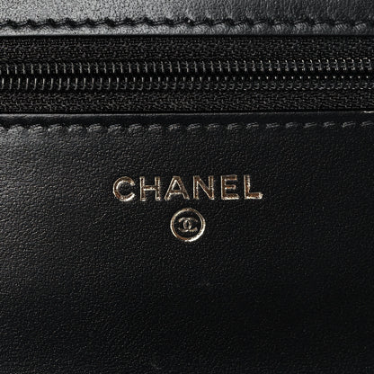 Chanel Shiny Caviar Quilted Pick Me Up Wallet On Chain WOC Black 5 of 13