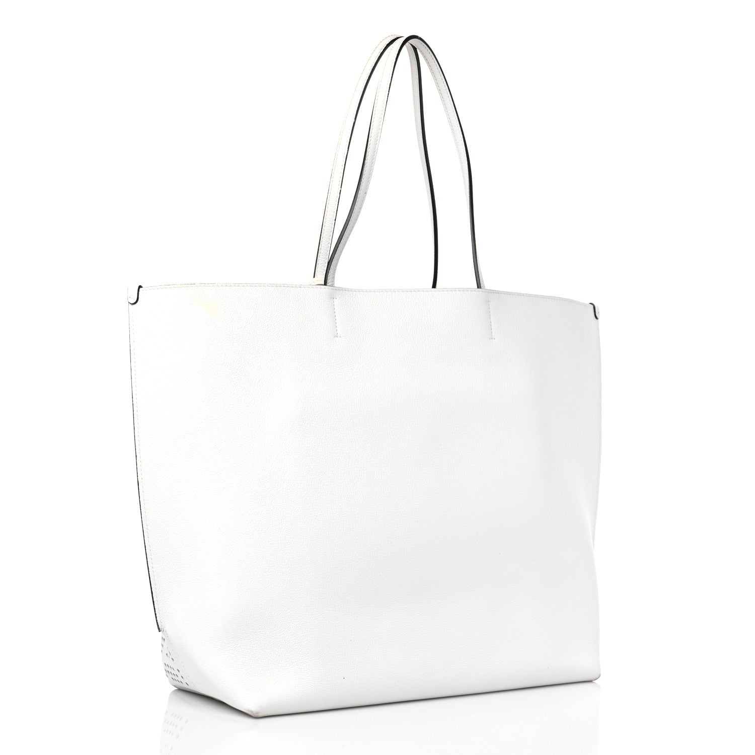 Christian Dior Calfskin Perforated Cannage Dioriva Tote White 3 of 14