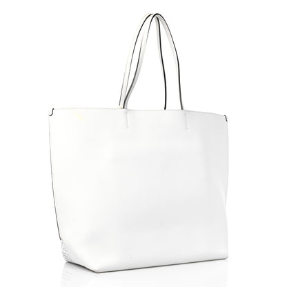 Christian Dior Calfskin Perforated Cannage Dioriva Tote White 3 of 14