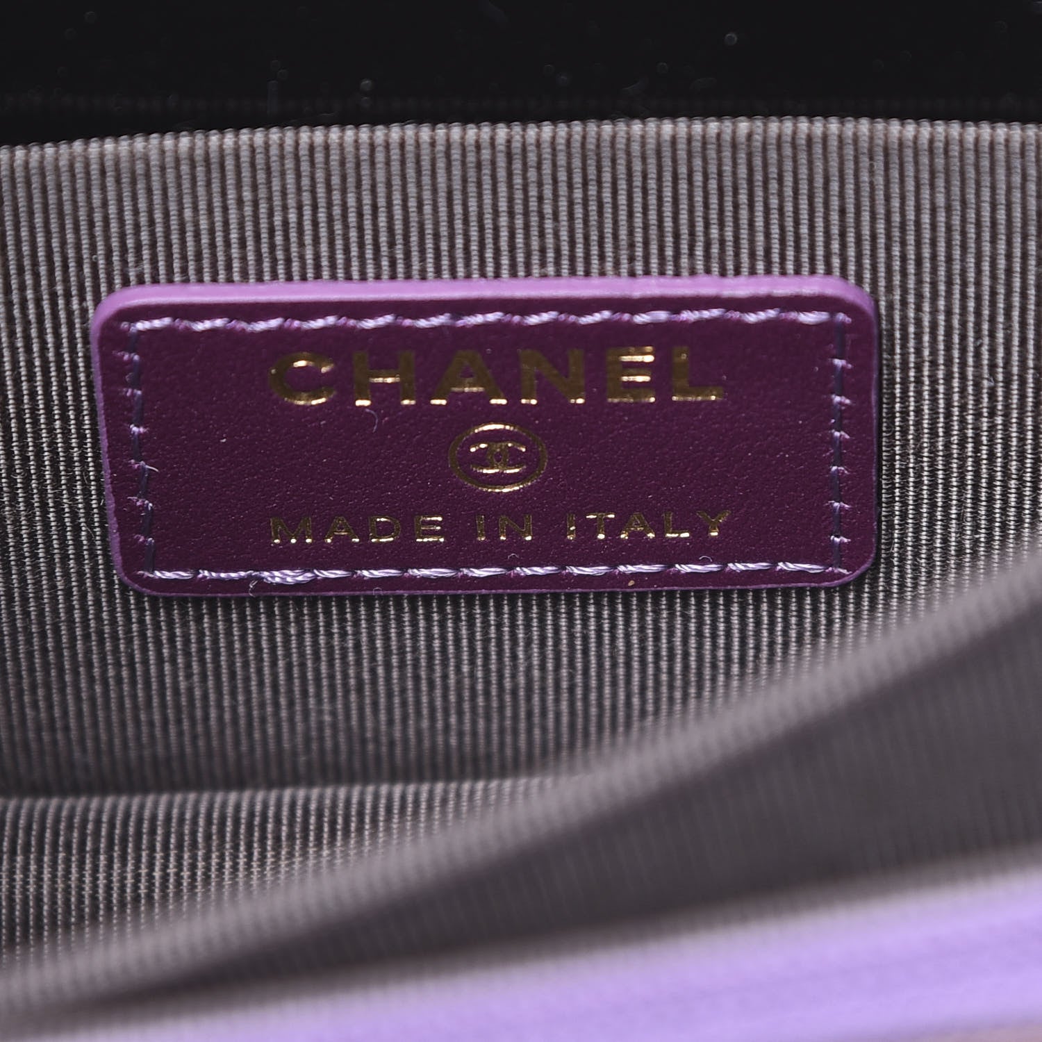 Chanel Iridescent Lambskin Quilted Mini Wallet On Chain WOC Purple 6 of 11