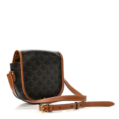 Celine Triomphe Canvas Medium Folco Bag Tan 3 of 9