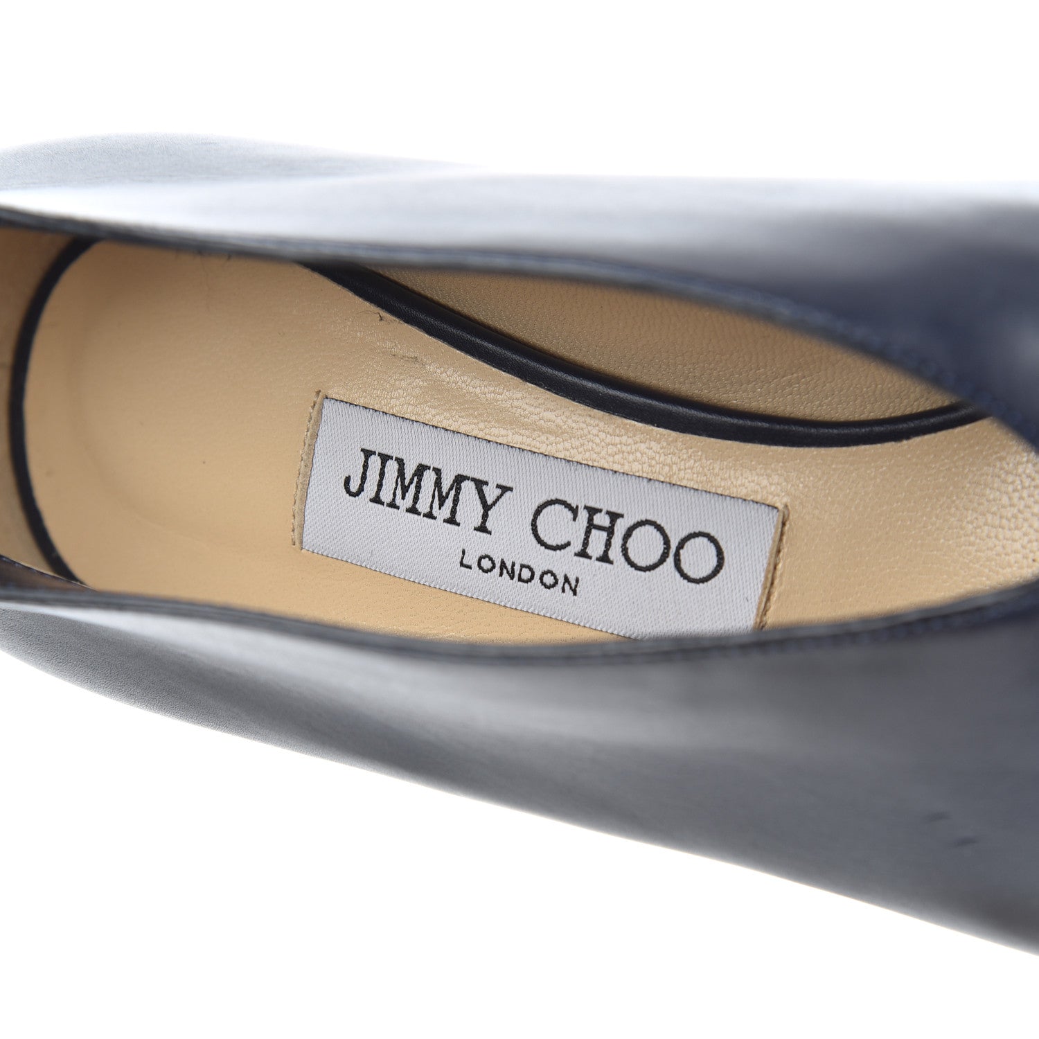 Jimmy Choo Calfskin Lark 65 Ankle Strap Pumps 37.5 Navy Blue 7 of 16